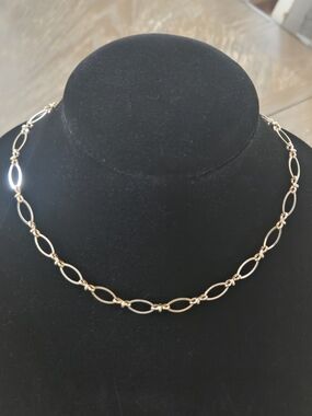 Forever 21 Gold Oval Link Necklace - Shiny Gold